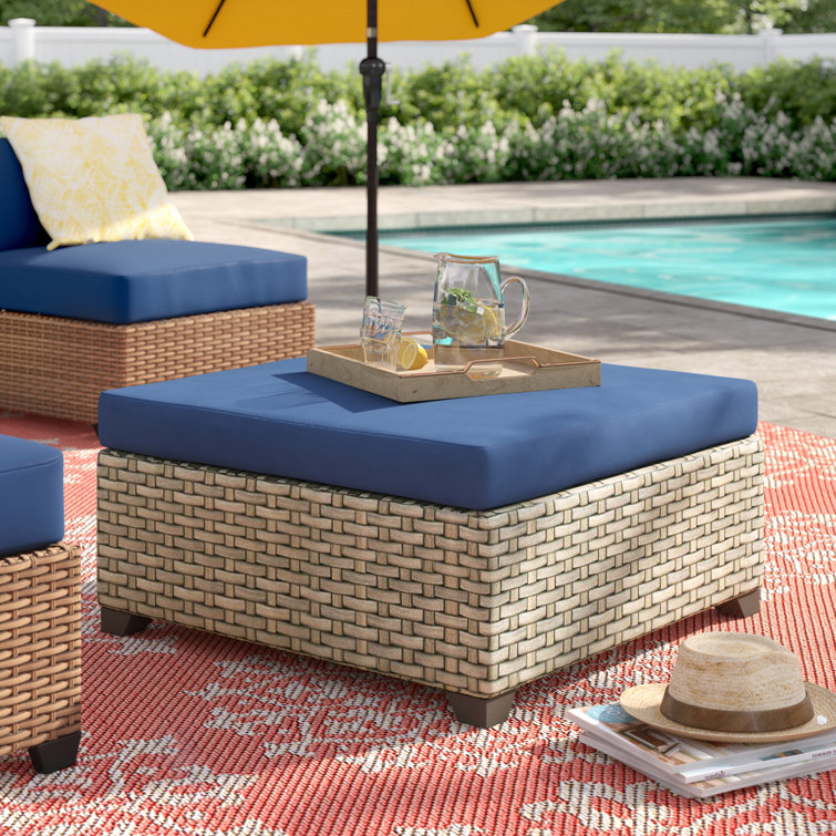 Sol 72 Outdoor™ Rochford Outdoor Ottoman with Cushion & Reviews Wayfair